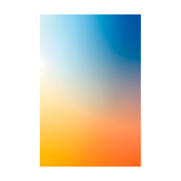 1371 - Quadro Degradê Azul e Laranja