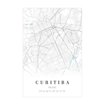 1376 - Quadro Mapa Curitiba