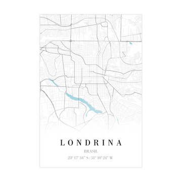 1378 - Quadro Mapa Londrina