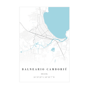 1380 - Quadro Mapa Balneário Camboriú