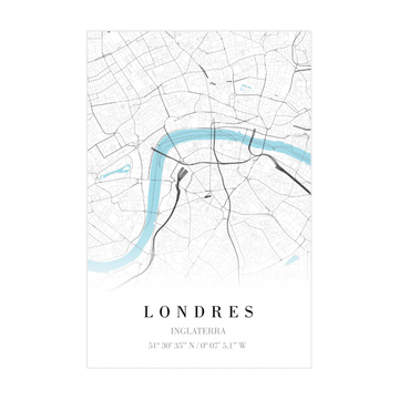 1386 - Quadro Mapa Londres