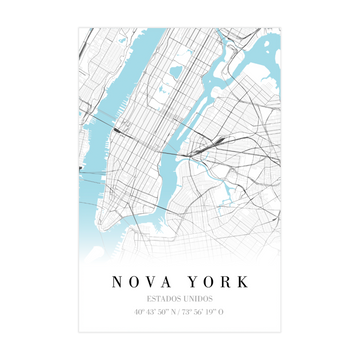 1387 - Quadro Mapa Nova York