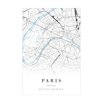 1388 - Quadro Mapa Paris