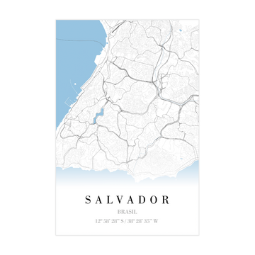 1392 - Quadro Mapa Salvador