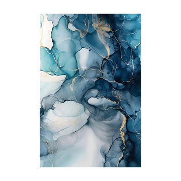 0017 - Quadro Alcohol Ink Blue 1