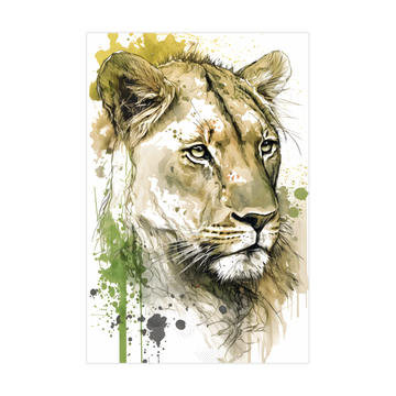 0363 - Quadro Desenho Leoa