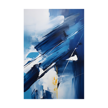 0037 - Quadro Espatulada Azul I