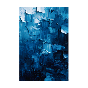 0039 - Quadro Espatulada 3D Azul