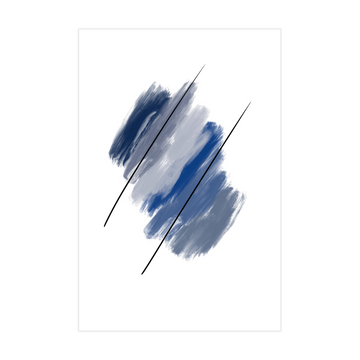 0527 - Quadro Brushstrokes Blue