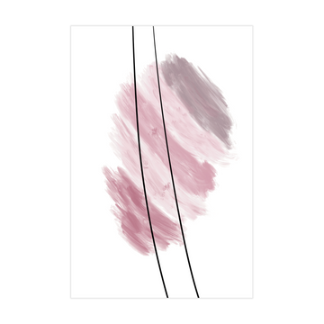 0528 - Quadro Brushstrokes Pink