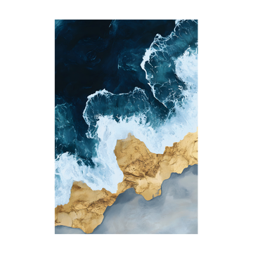 0899 - Quadro Ondas Douradas 2