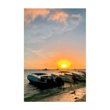 0949 - Quadro Por do Sol na Praia