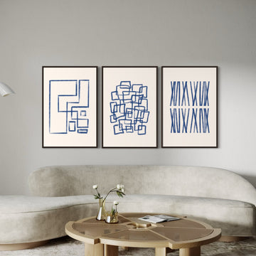 3005 - Trio de Quadro Jogo de Linhas