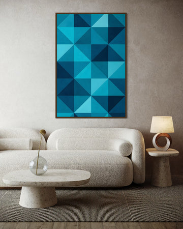 1556 - Quadro Abstrato Padrão Geométrico