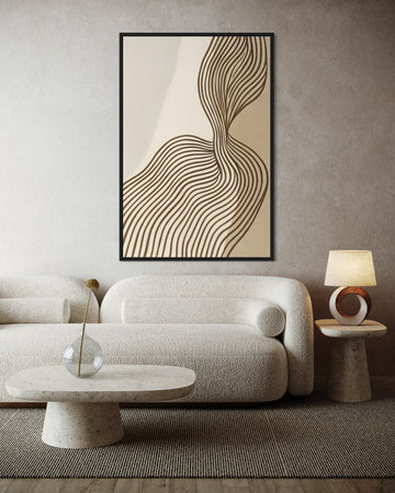 1575 - Quadro Abstrato Fluidez Minimalista