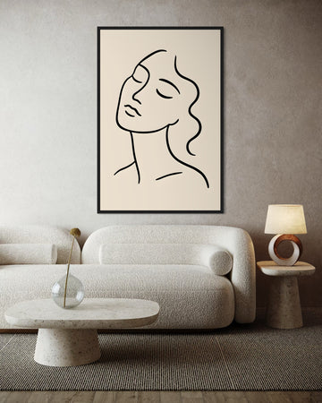 1573 - Quadro Abstrato Desenho Feminino