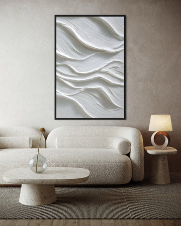 1570 - Quadro Abstrato Espatulada Neutra 3