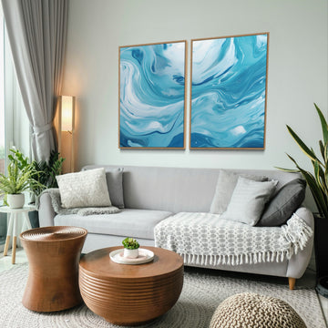 2007 - Dupla de Quadros Azul Fluído