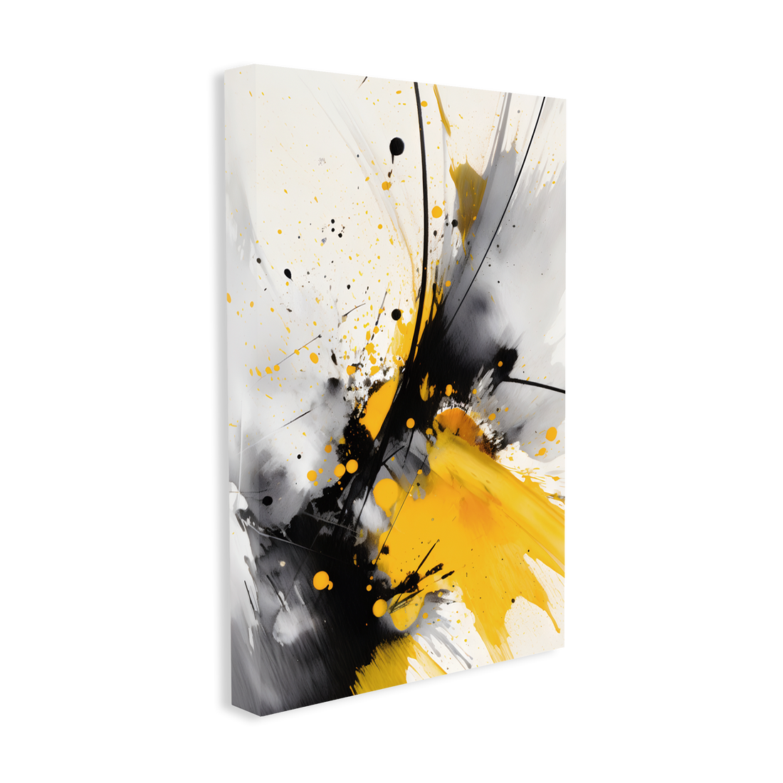 0009 - Quadro Yellow Brushstrokes