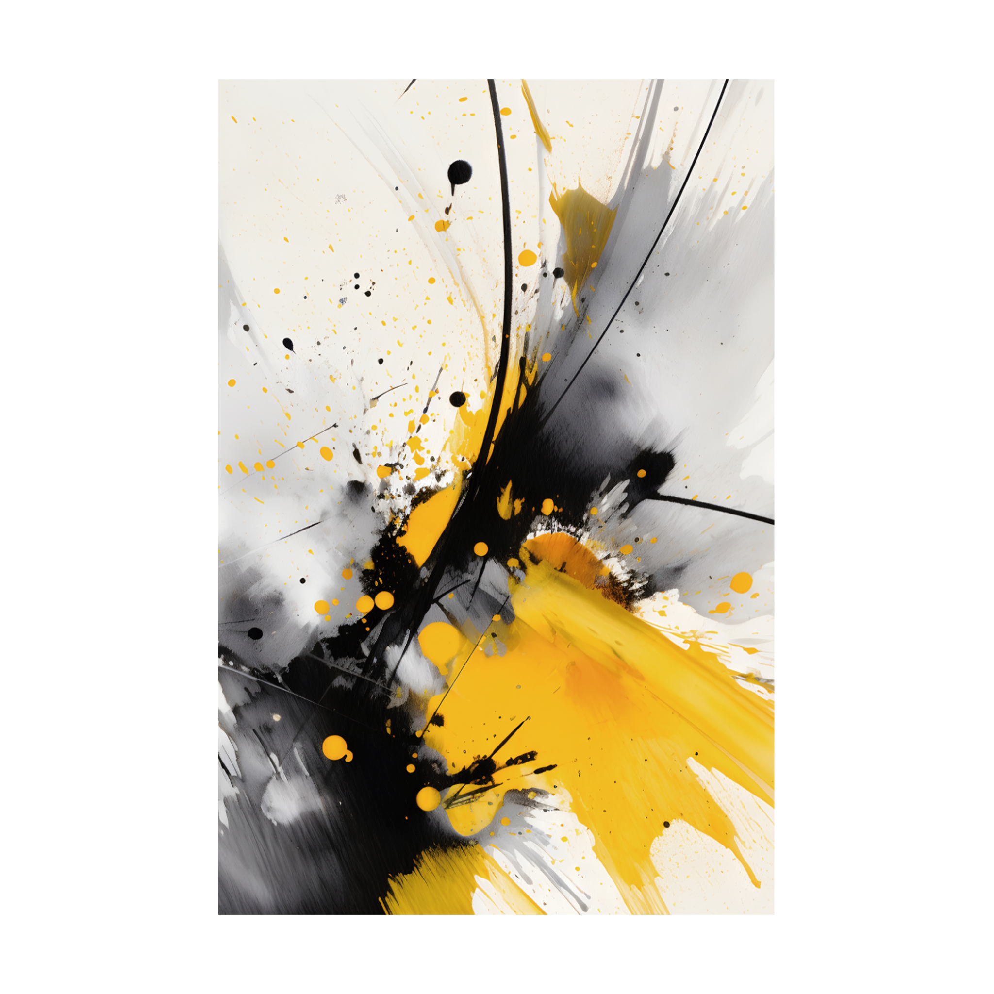 0009 - Quadro Yellow Brushstrokes