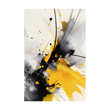 0009 - Quadro Yellow Brushstrokes