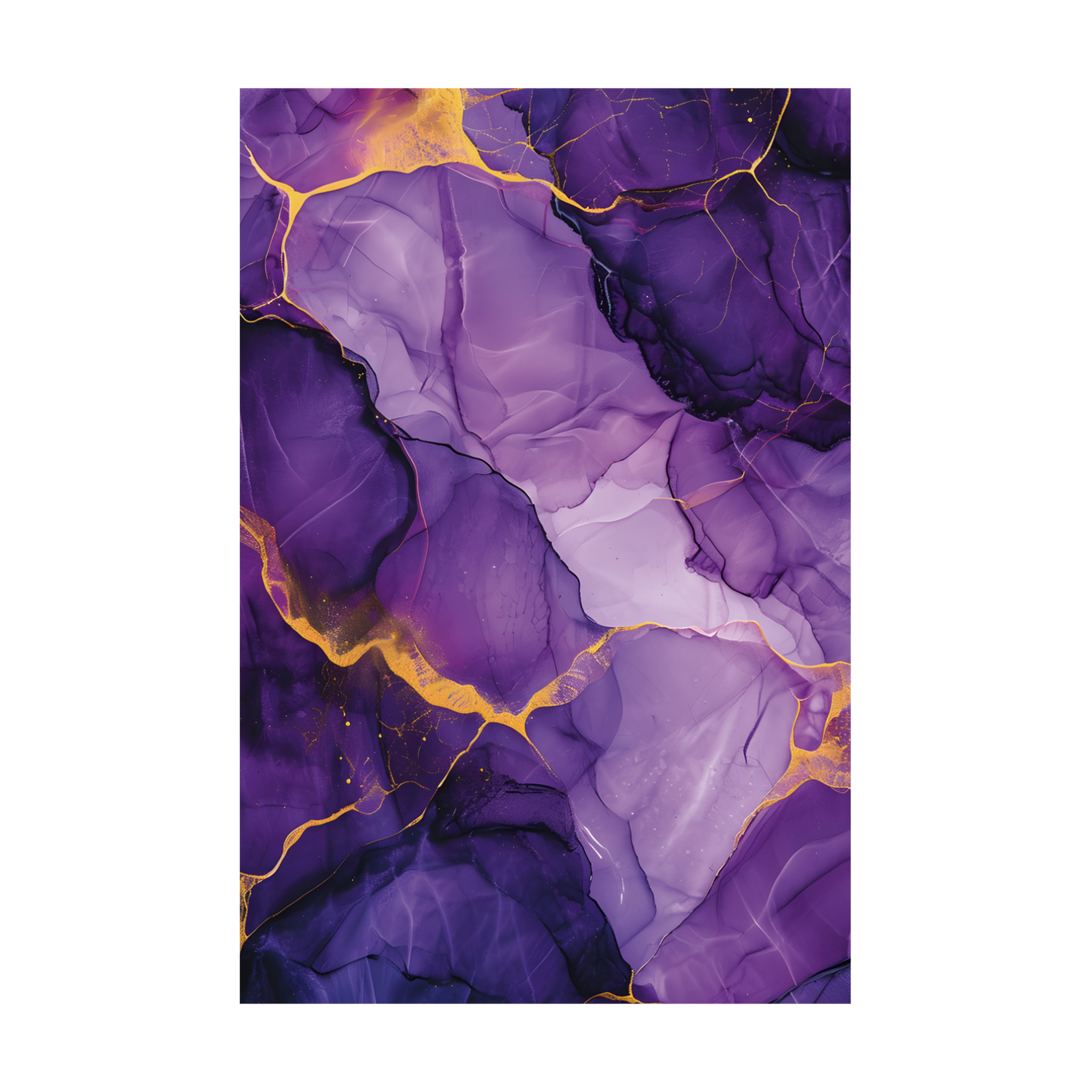 0103 - Quadro Alcohol ink Roxo