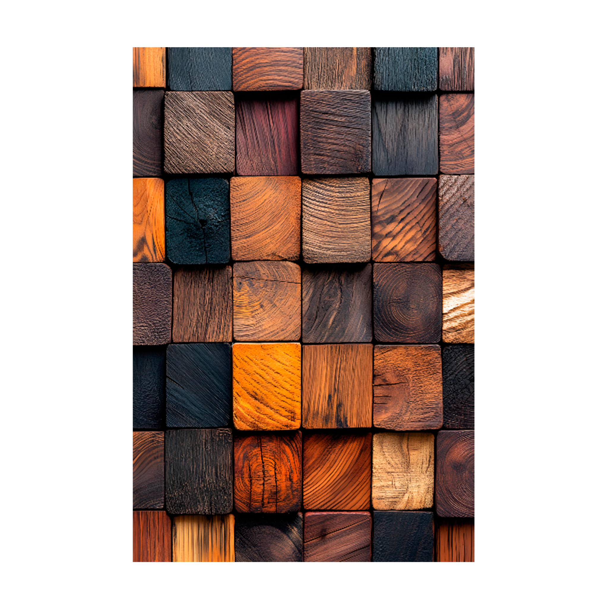 1160 - Quadros Cubos de Madeira I