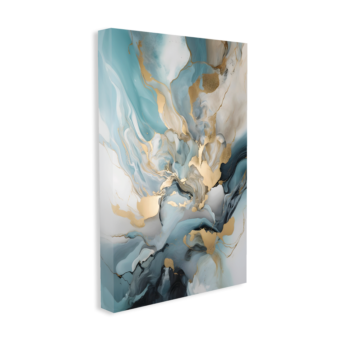 1161 - Quadro Azul e Ouro