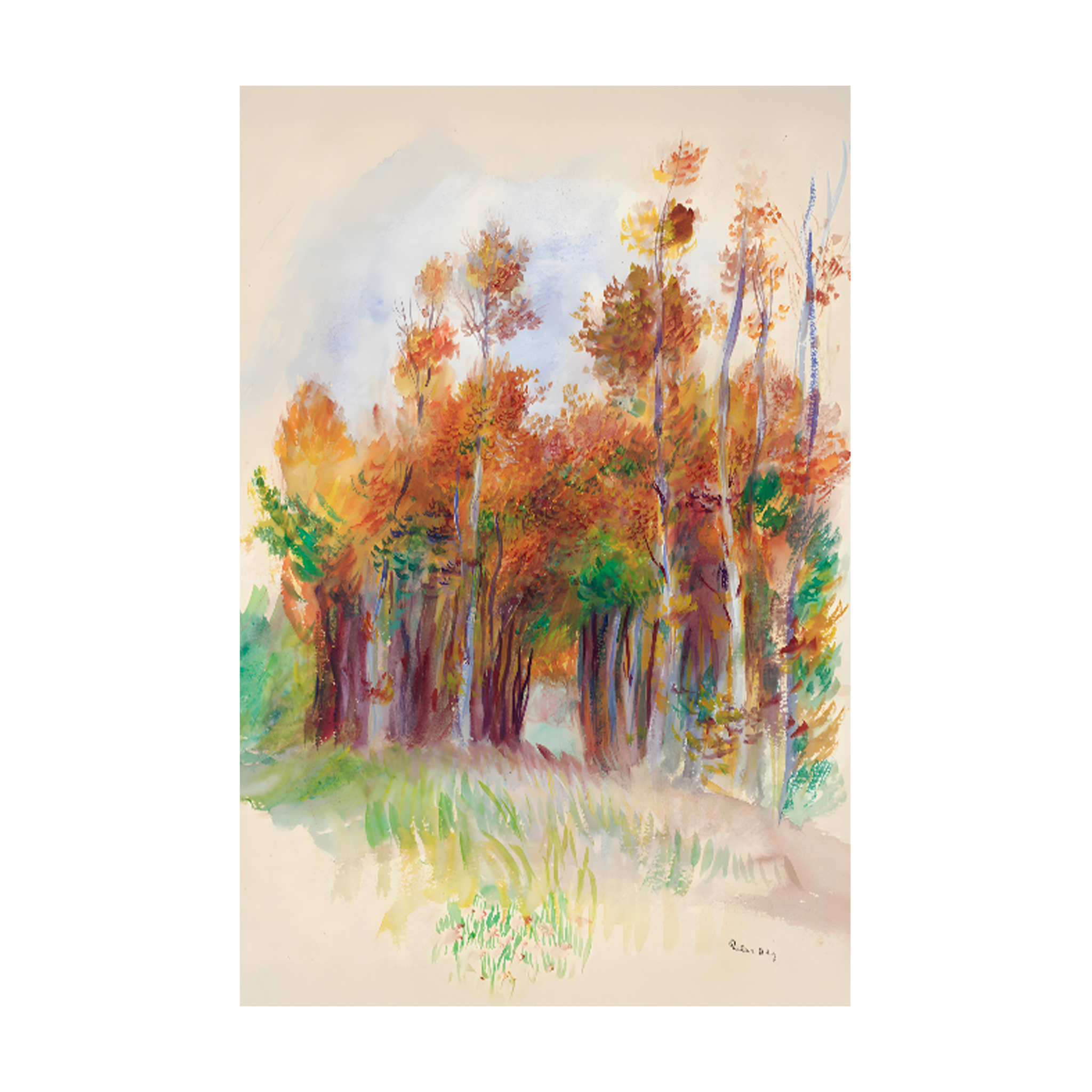 1174 - Quadro Grove of Trees - Pierre-Auguste Renoir - 1888-1890