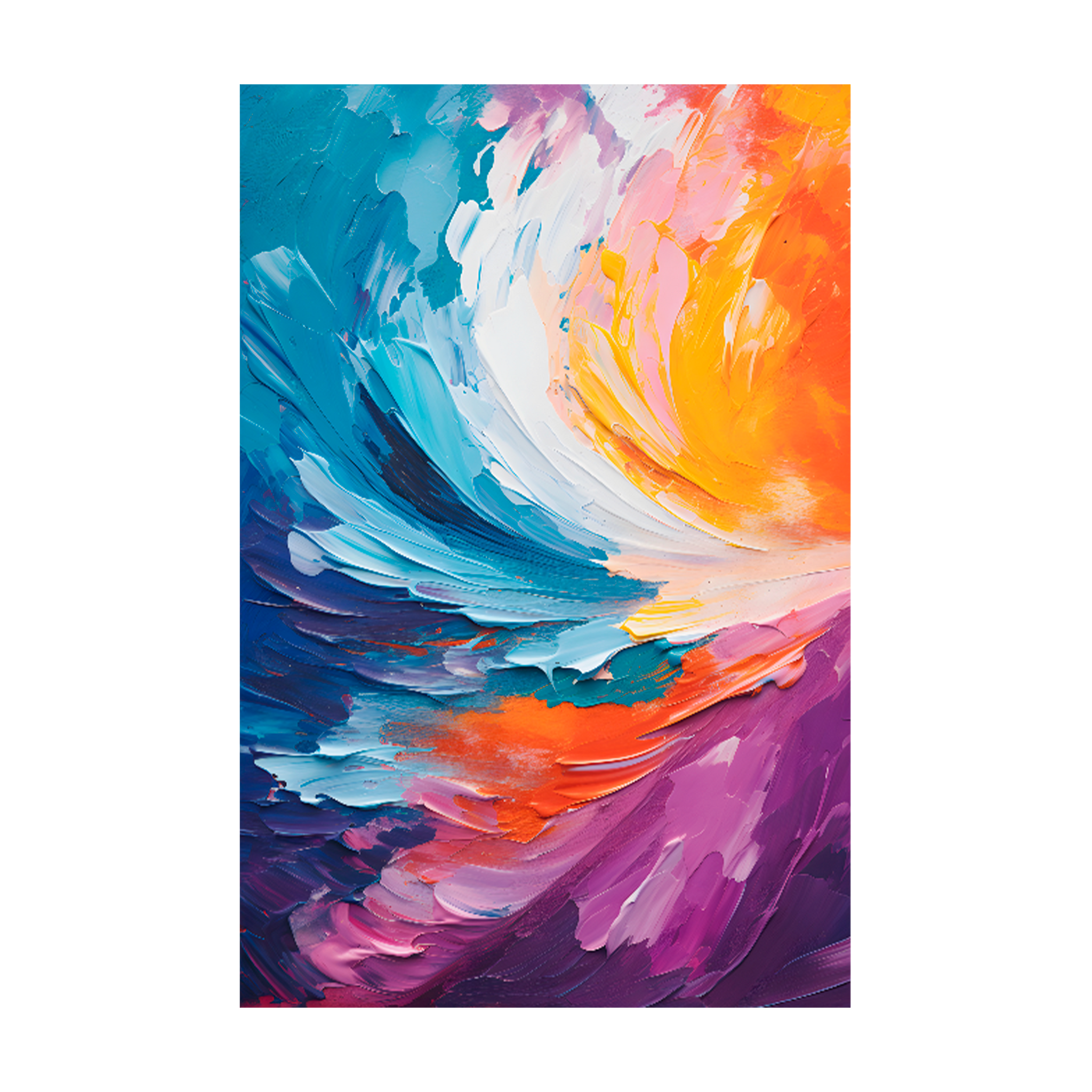 1194 - Quadro Ondas Coloridas