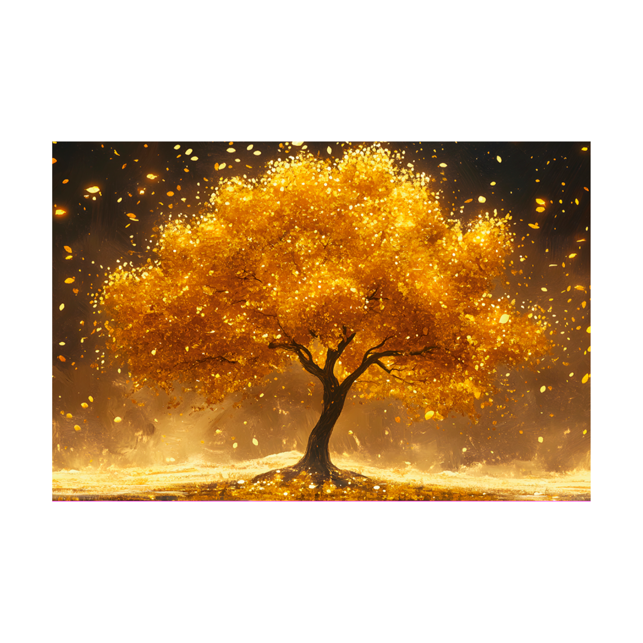 1199 - Quadro Árvore dourada