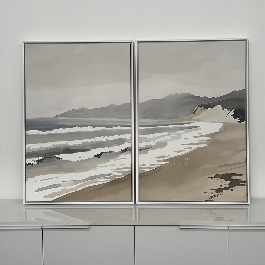 2051 - Dupla de Quadros Paz na Praia