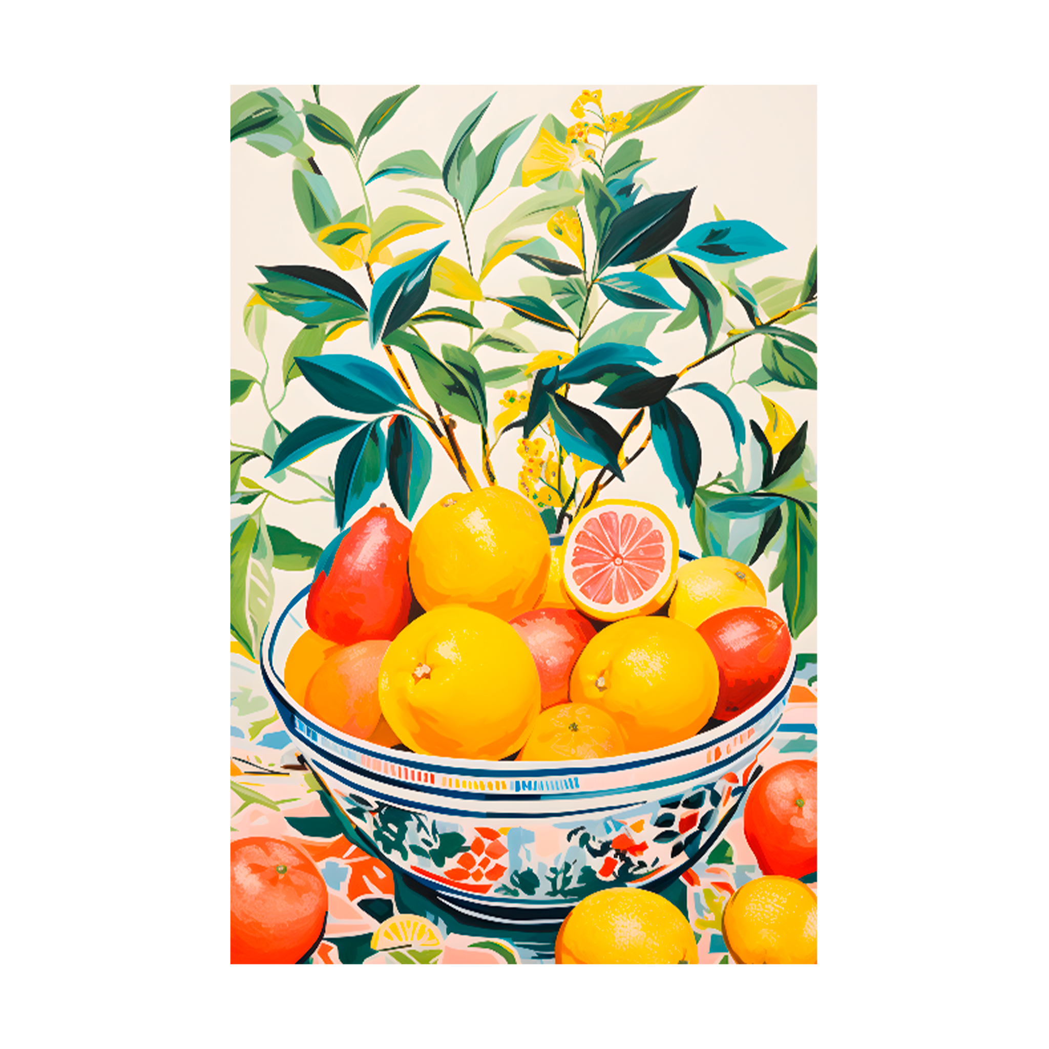 1341 - Quadro Frutas Retrô