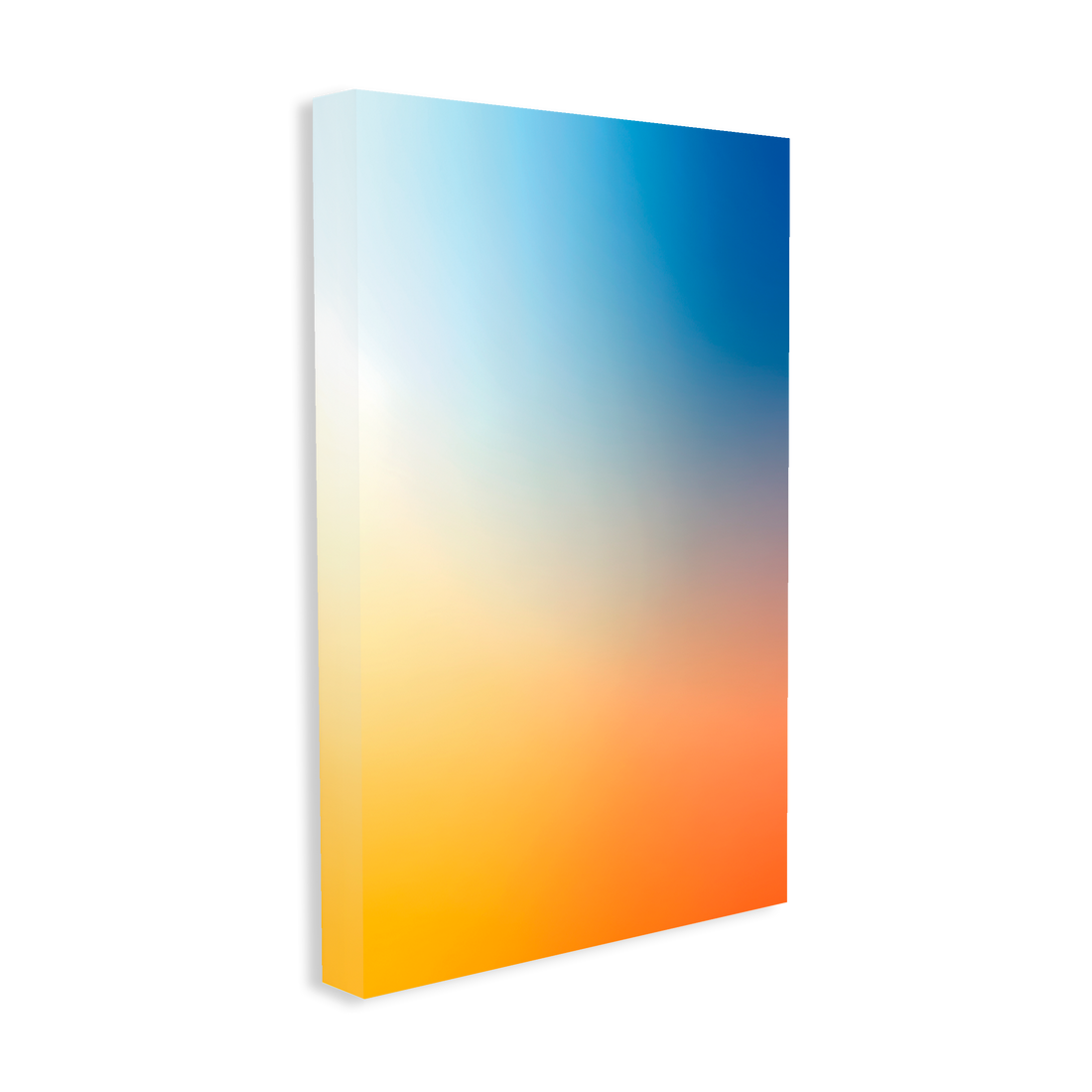 1371 - Quadro Degradê Azul e Laranja