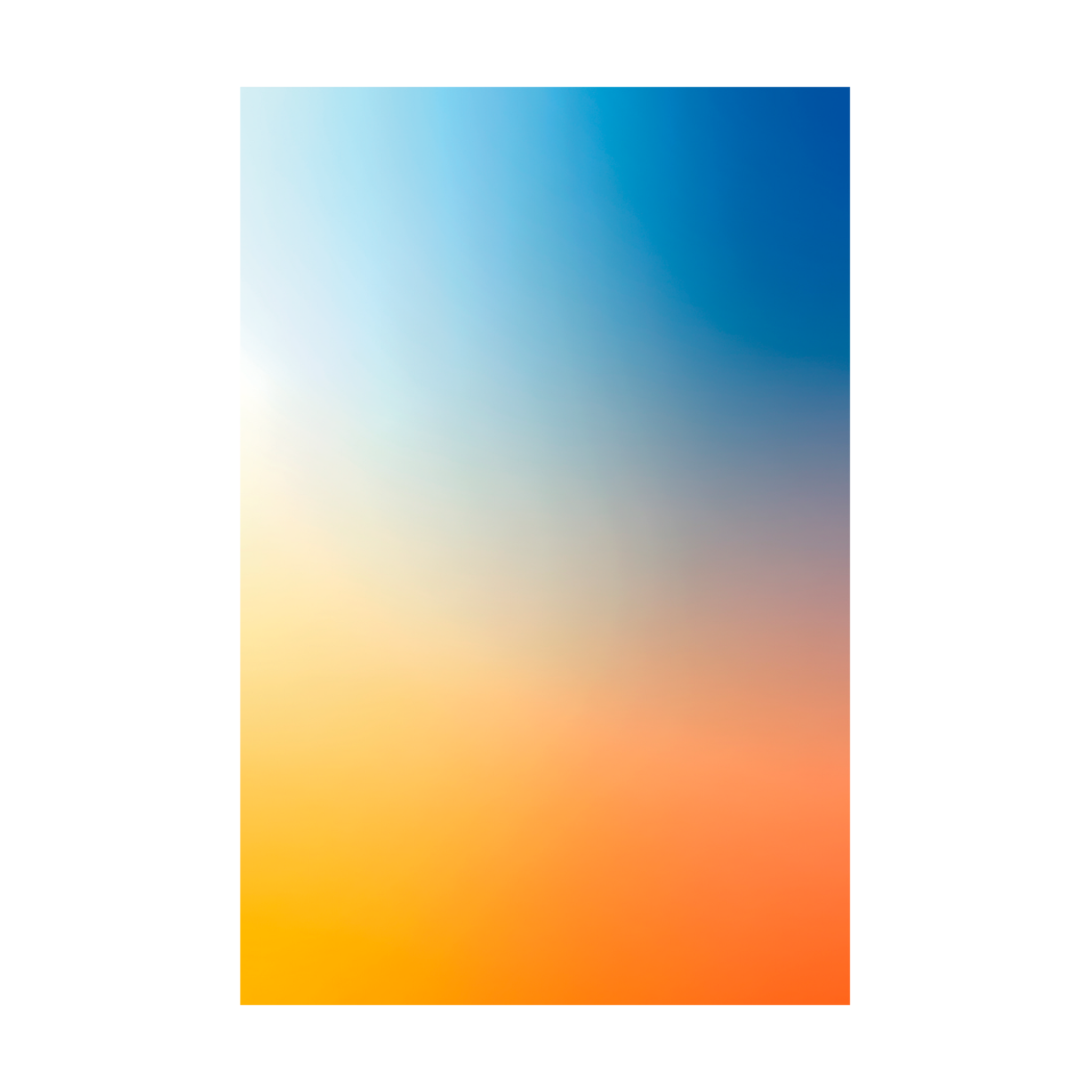 1371 - Quadro Degradê Azul e Laranja