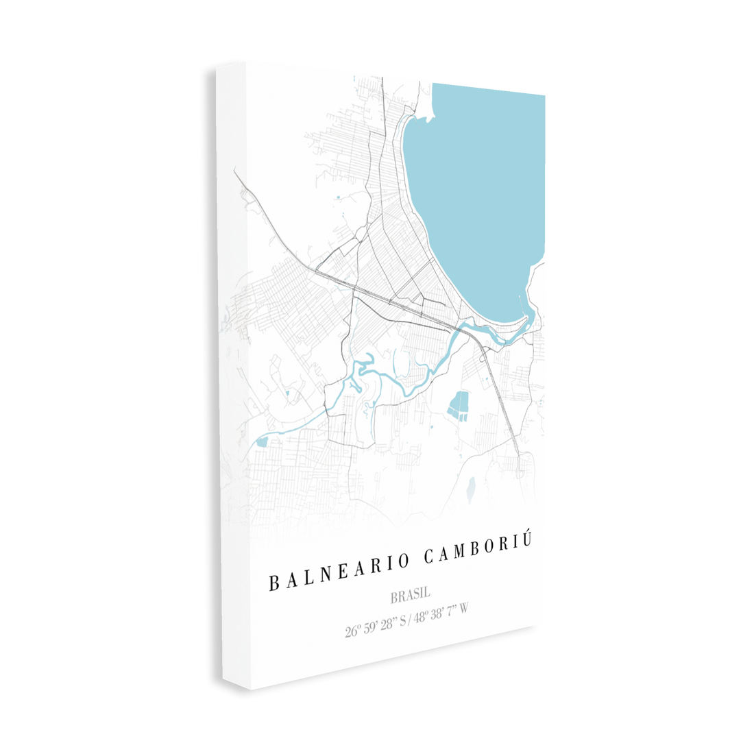 1380 - Quadro Mapa Balneário Camboriú