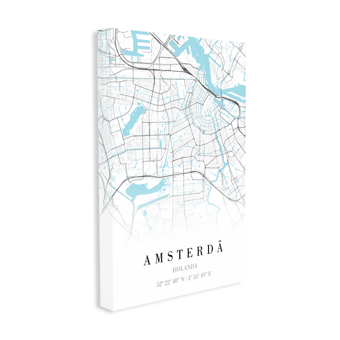 1381 - Quadro Mapa Amsterdã