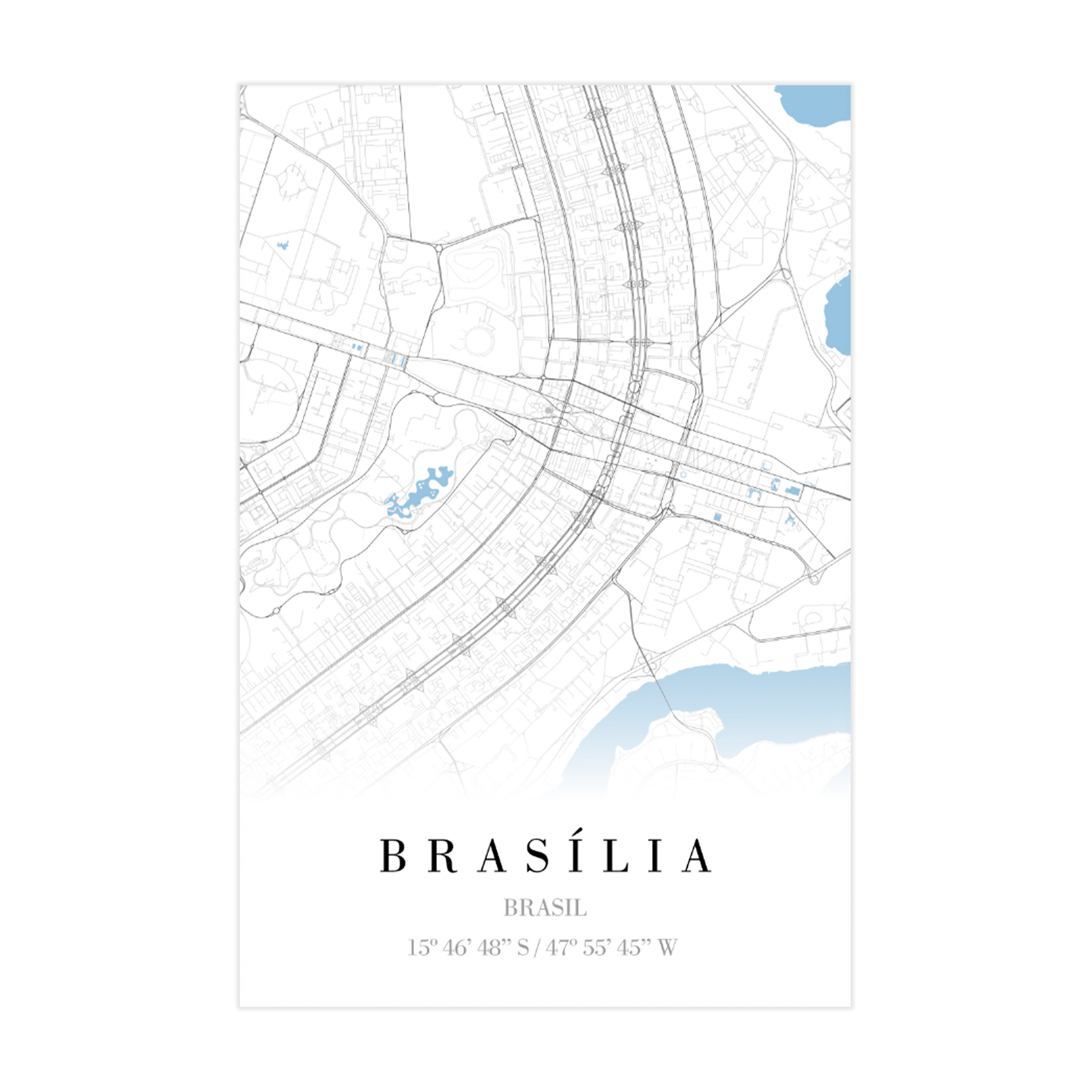 1382 - Quadro Mapa Brasília