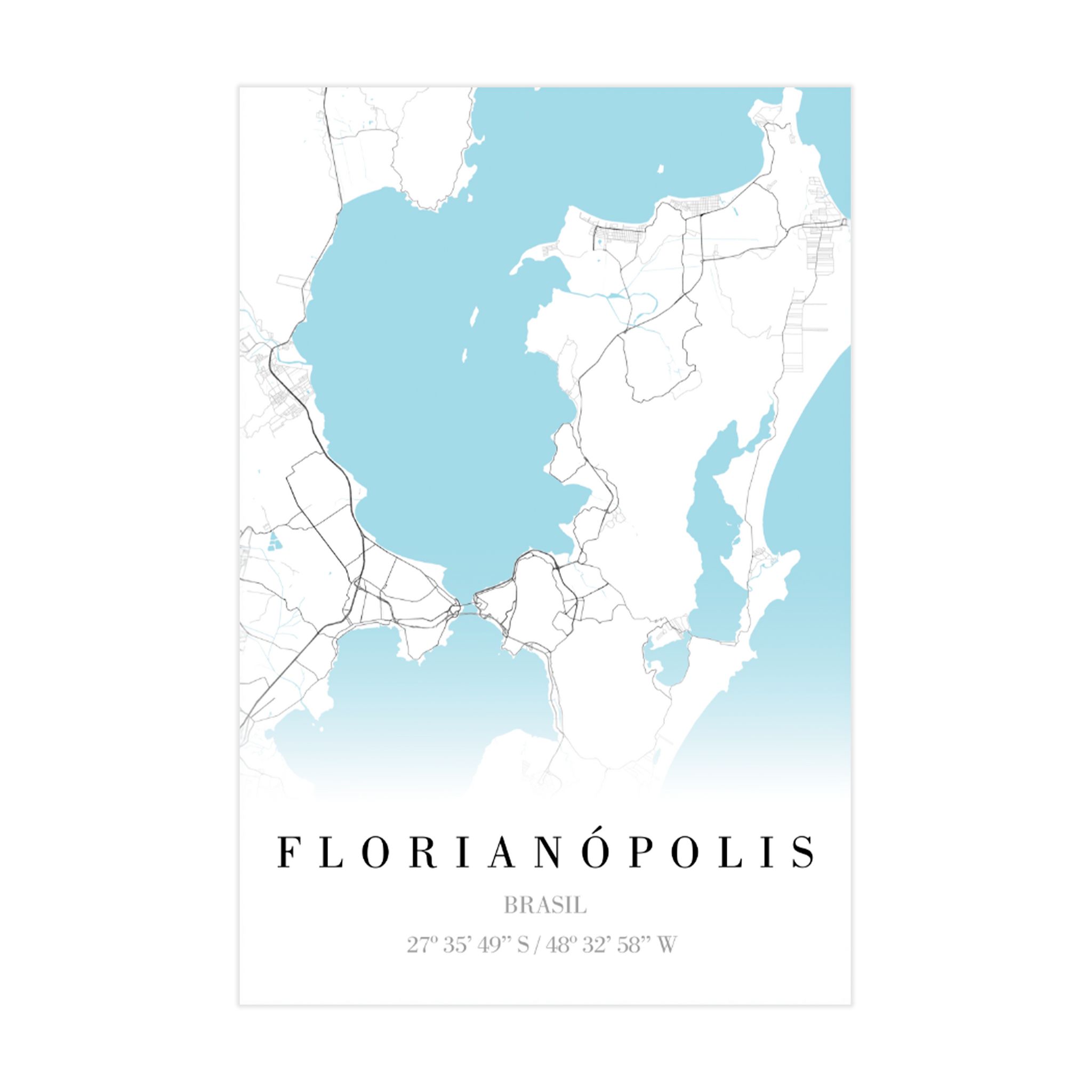 1384 - Quadro Mapa Florianópolis