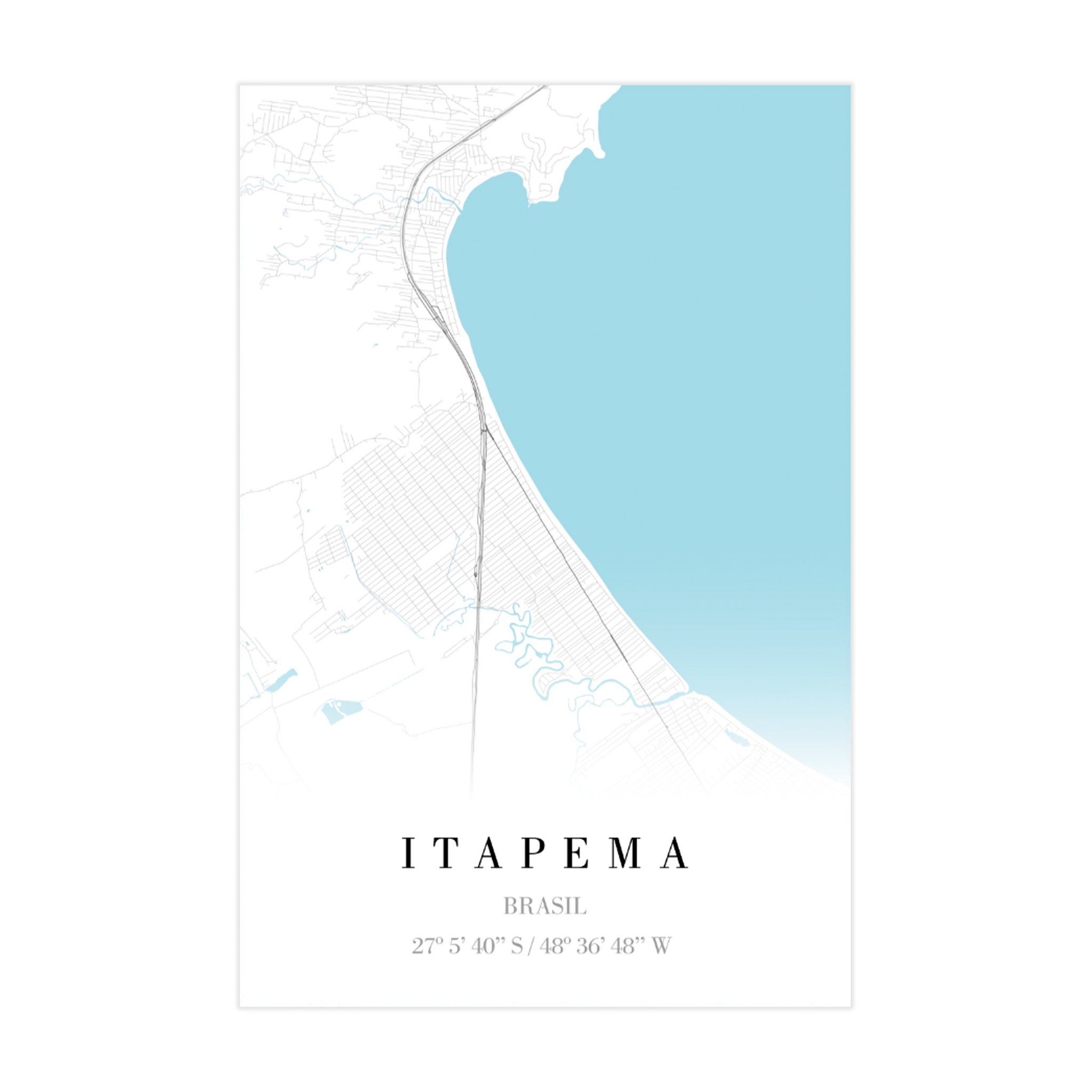 1385 - Quadro Mapa Itapema