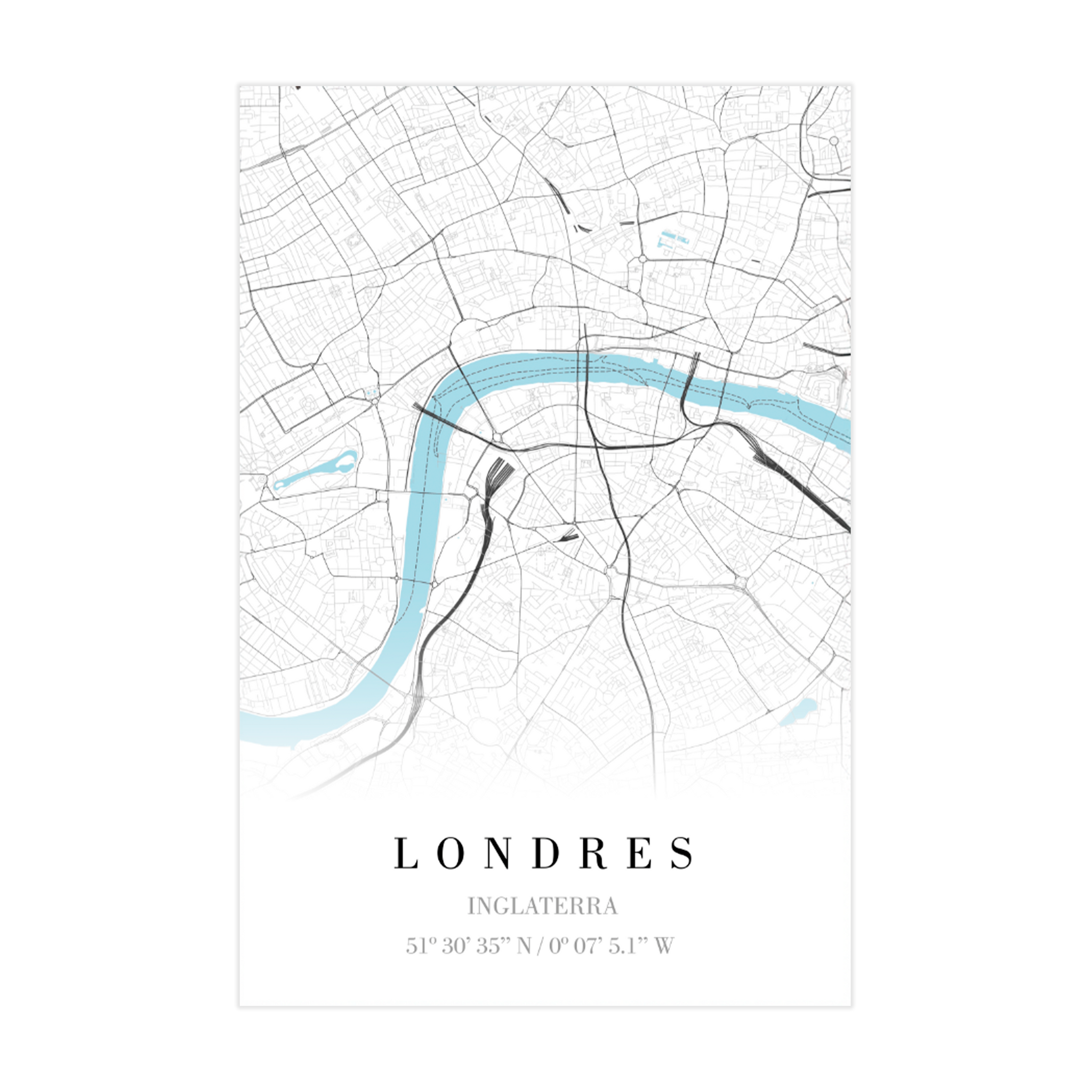 1386 - Quadro Mapa Londres