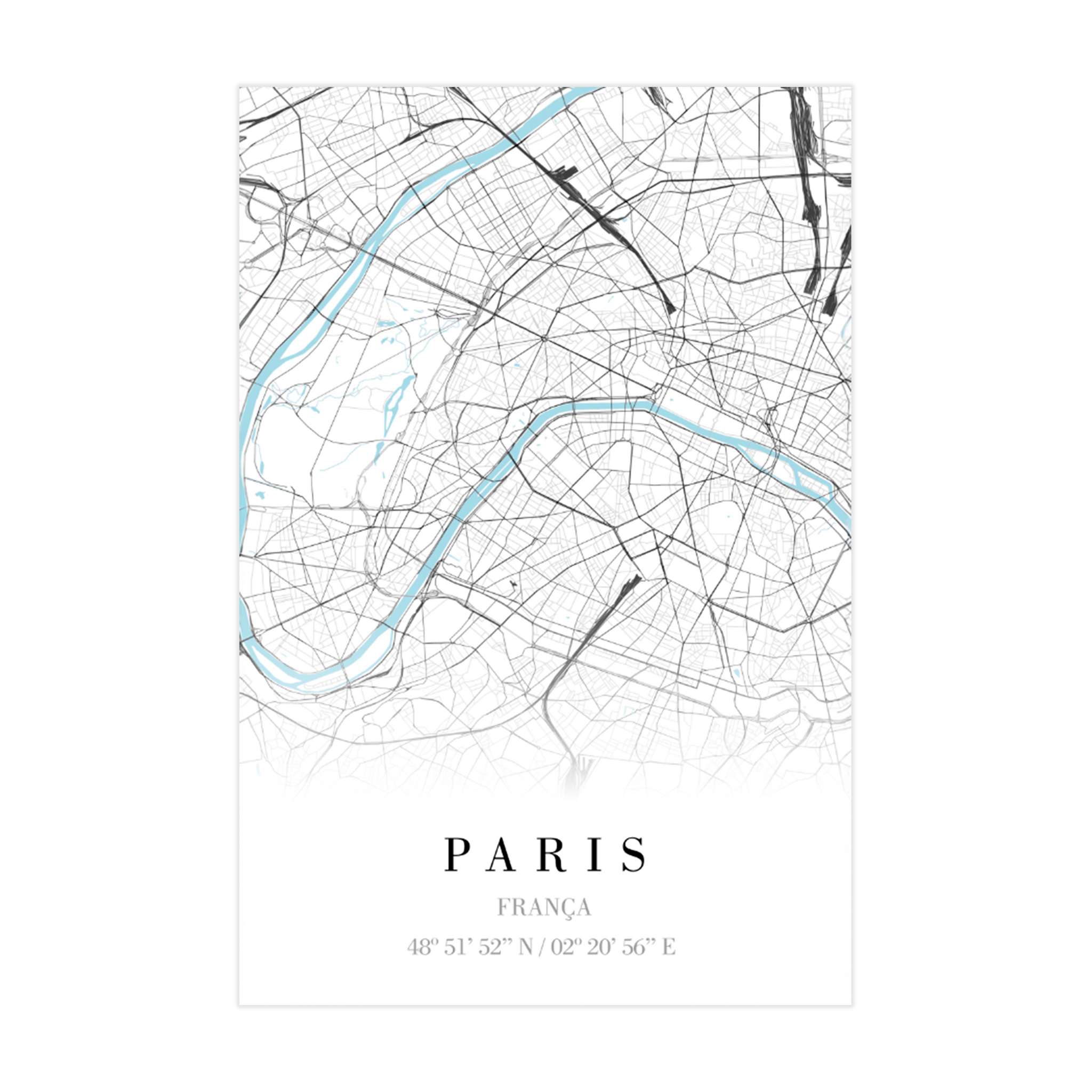 1388 - Quadro Mapa Paris