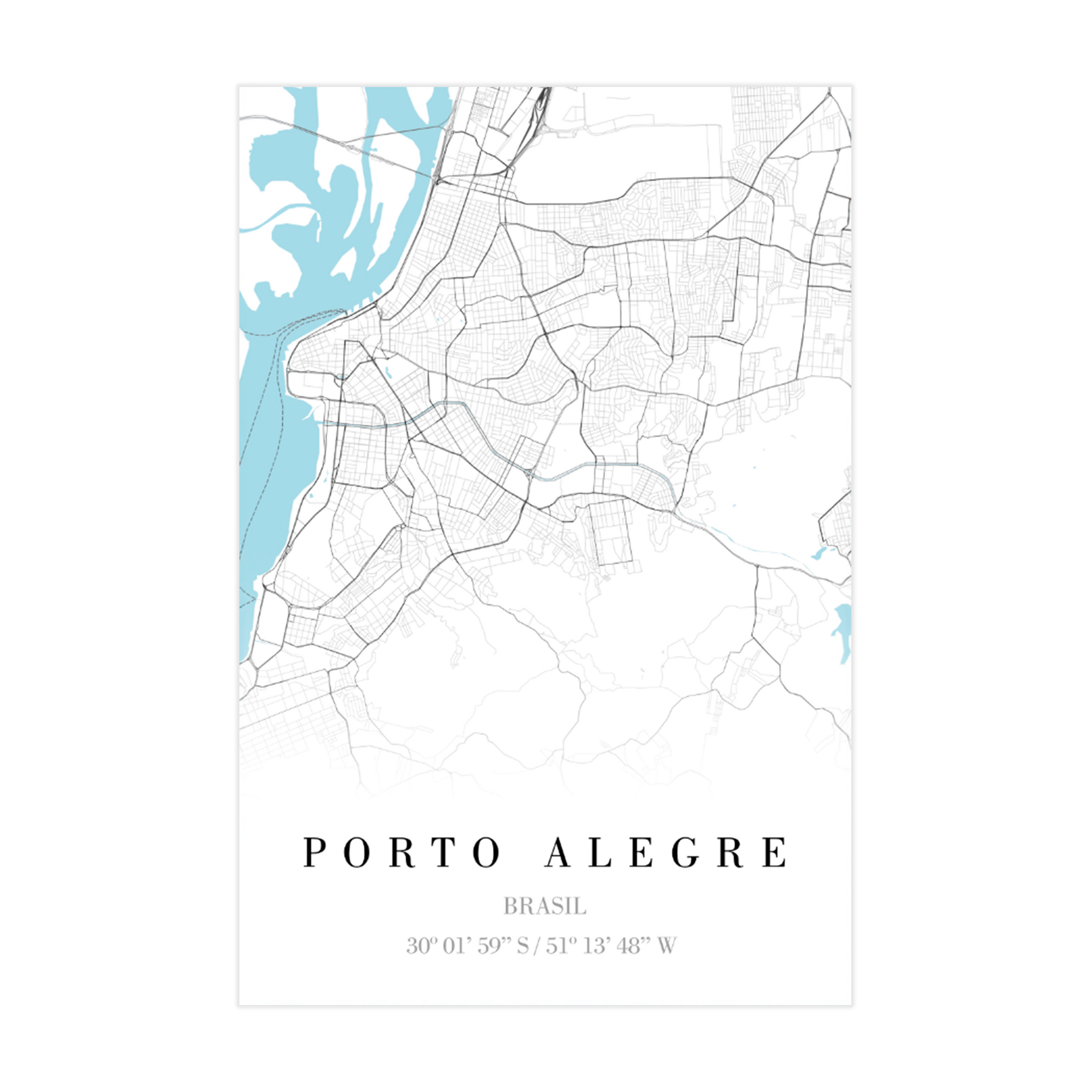 1389 - Quadro Mapa Porto Alegre