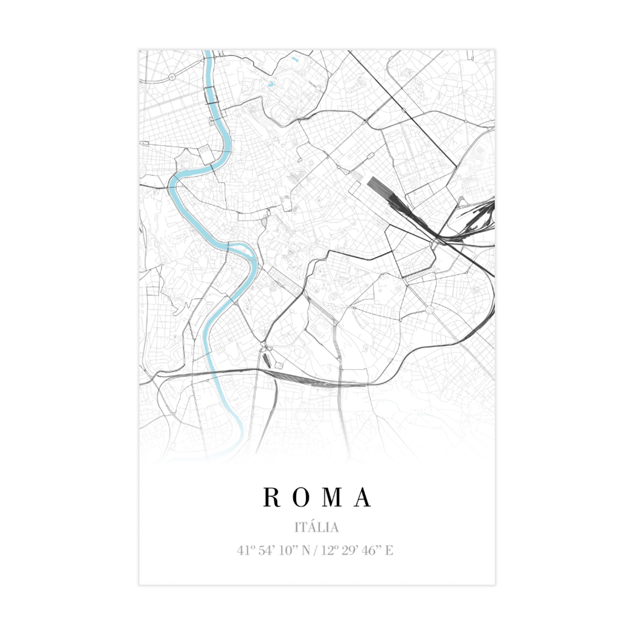 1391 - Quadro Mapa Roma