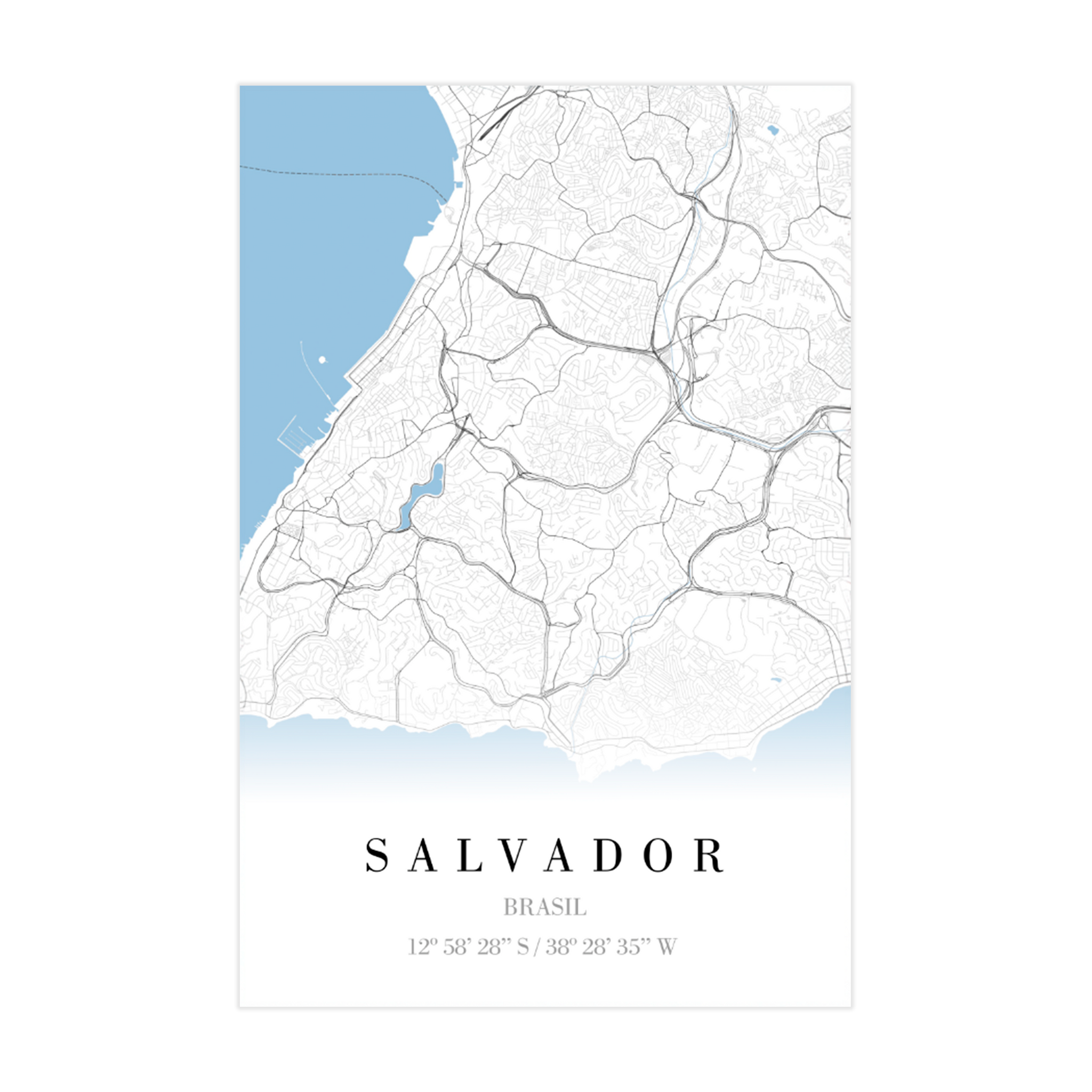 1392 - Quadro Mapa Salvador
