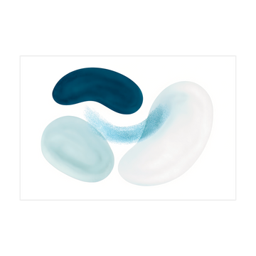 1411 - Quadro Aquarela Tons de Azul