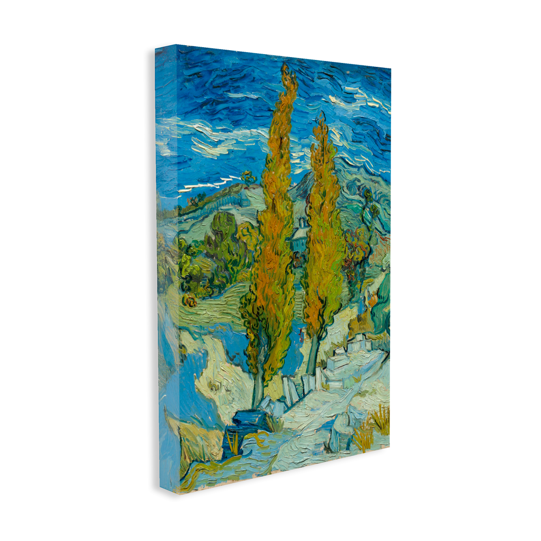 1429 - Quadro 2 Álamos à Beira da Estrada no Outono - Vincent Van Gogh