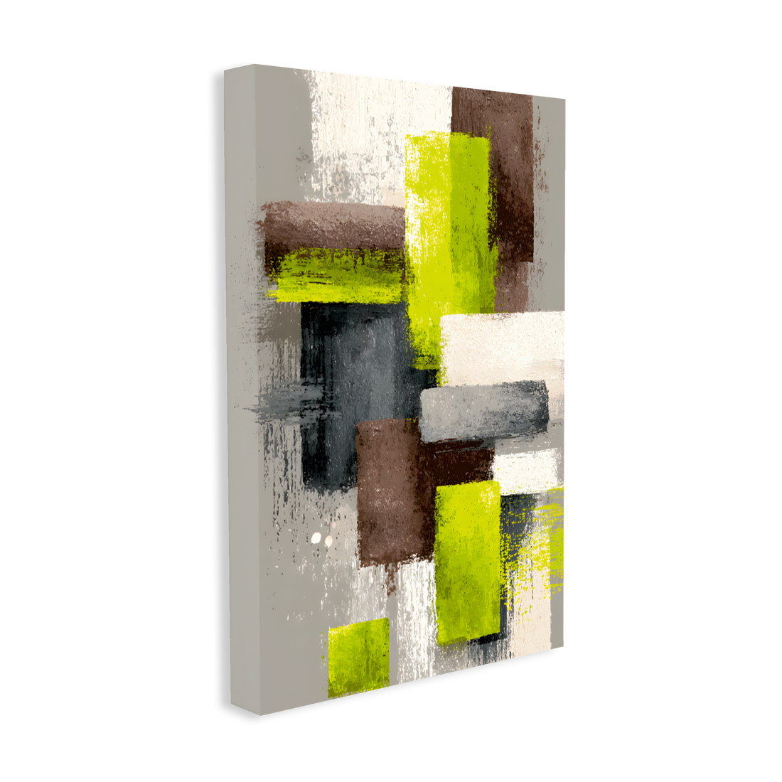 1472 - Quadro Pintura Verde e Marron