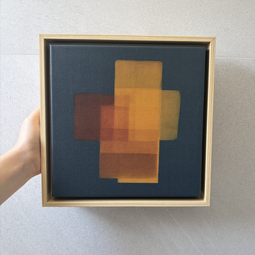1621 - Quadro Abstrato azul petróleo