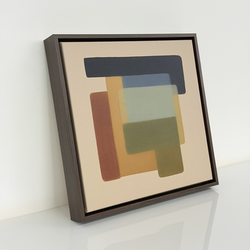 1623 - Quadro Abstrato Bege e colorido